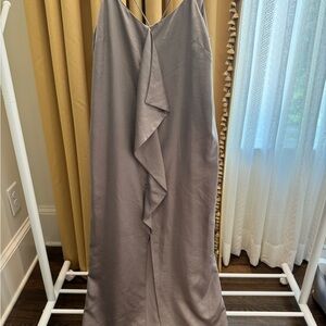 Elegant Taupe Dress with slit